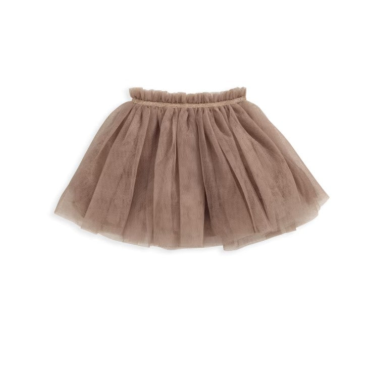 Mesh tutu and cotton bodysuit outfit skirt, brown tulle tutu with elastic waist
