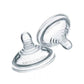 Anti-colic fast flow silicone teats, clear, 2-piece set