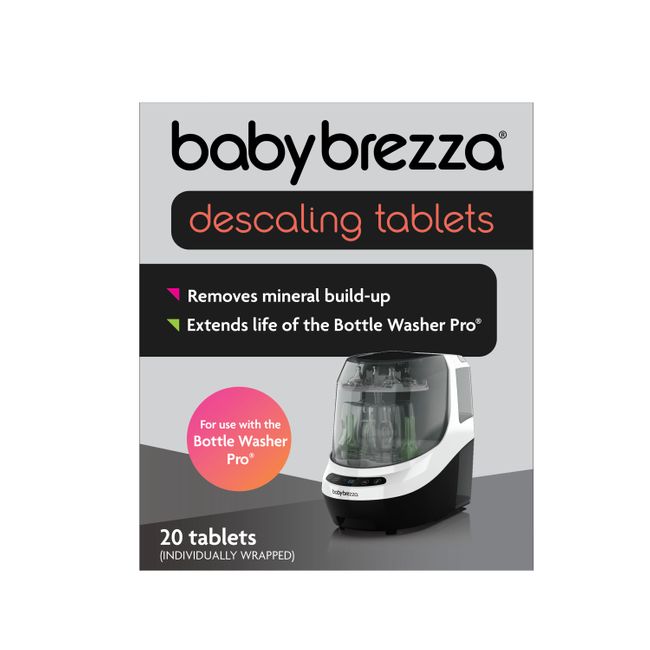 babybrezza descaling tablets box with 20 individually wrapped tablets