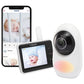 White Wi‑Fi video monitor camera with 2.8-inch handheld screen and phone app view