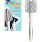 Bottle and teat brush with white handle and clear-tipped bristles