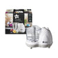 White baby food blender with blending cup and star logo