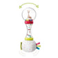Bath water-play toy with clear bubble hourglass and giraffe figure on splash base