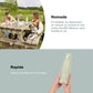 Sage green rechargeable baby bottle warmer in hand, compact travel thermos shape