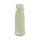 Sage green baby bottle warmer with carry handle and lid, upright standing view