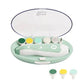 Electric nail trimmer set in mint case with sanding heads and small tool