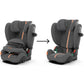 Pallas G i-Size Plus car seat, side view set with orange trim and padded headrest