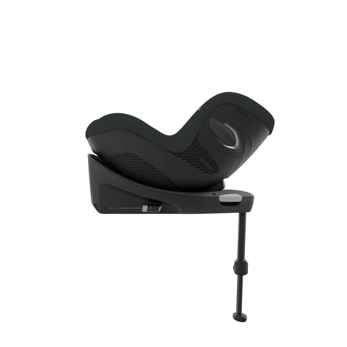 Moon Black i-Size infant car seat with padded shell, headrest, and side support