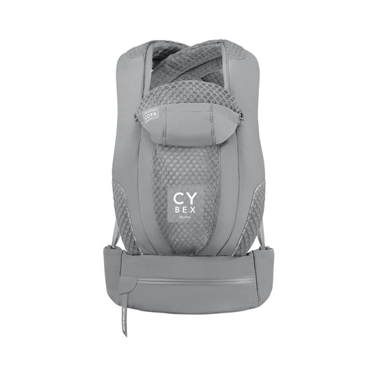 Cybex Coya baby carrier in Thunder Grey, product front with straps and leg rest