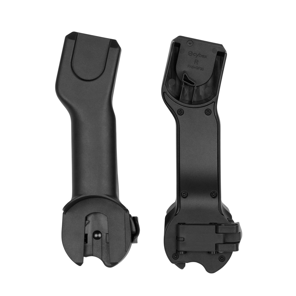 Cybex Coya car seat adapter pair, black mounting pieces with clip bases