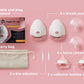 Wearable double breast pump kit with two cups, horns, bottles, and carry bag
