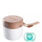 Nightglow pod UV charger and steriliser with handle, white base, rose-gold lid
