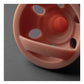 Peach pacifier with round shield and air holes for 6–18 months