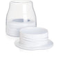 White silicone nipple covers with travel case, 2-piece set