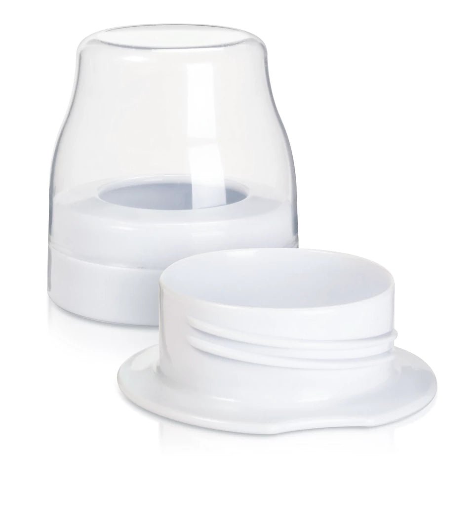 White silicone nipple covers with travel case, 2-piece set