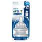 Philips Avent Classic+ teats, 3m+ clear silicone nipples, pack of 2