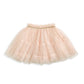 Pink sparkle mesh tutu skirt, gathered waist and layered tulle hem