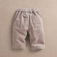 Berry cord trousers, light berry pink, drawstring-style elastic waist and side pockets