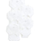 White long-sleeve bodysuit 5-pack laid out, round neck and snap crotch