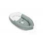 Green jersey bed reducer with oval bolster and inner support cushion