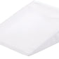 Small baby rest pillow with white cover, 80% bamboo side label, angled view