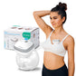 Breast pump spare parts kit with pump unit and box, white and gray