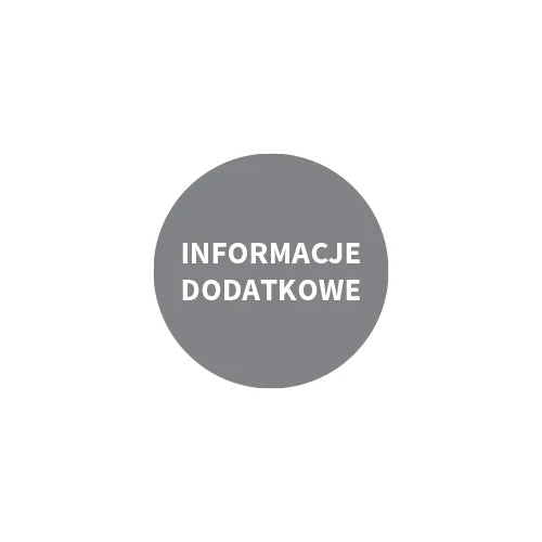 Additional information badge graphic with INFORMACJE DODATKOWE