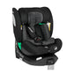 Black swivel car seat with padded harness and headrest, for 0–36kg