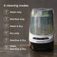 Bottle washer and dryer countertop unit with clear lid and control panel
