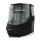 Babybrezza bottle washer sterilizer dryer with clear chamber and bottle rack inside, black base