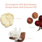 Body lotion ingredients: shea butter, grape seed, coconut oil