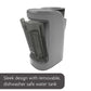 Dark gray formula dispenser with clear removable water tank panel