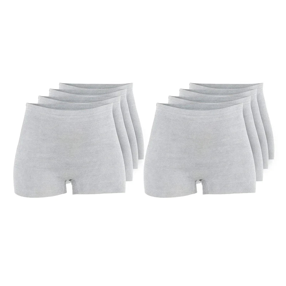 Disposable postpartum boyshort underwear, gray heather, pack of eight