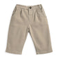 Sand Smart trousers in sand beige, button fly, side pockets, and cuffed hem