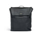 Black adjustable changing backpack with front pocket and top flap