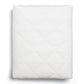 White quilted cotbed mattress protector with diamond stitched pattern