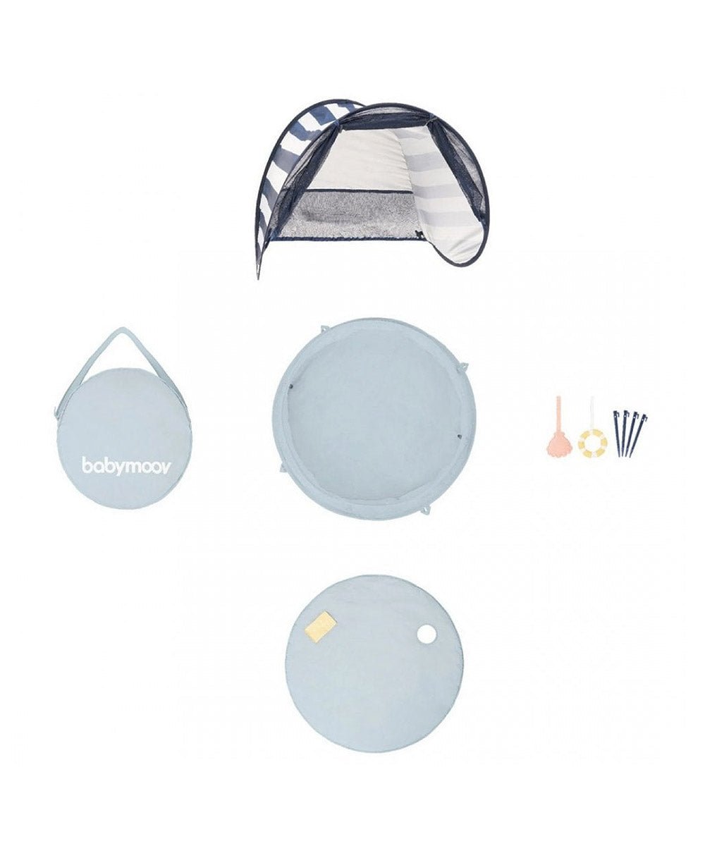 babymoov storage pouch plus fabric mesh canopy and round floor pad for baby play tent