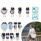 Light blue pop-up baby play tent shown in multiple setup views with carrying pouch