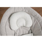 Gray cushioned baby bouncer headrest with round neck support pad