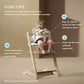 Baby set for Tripp Trapp chair with light cushion seat and backrest on wooden high chair