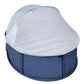 Navy baby pop-up play tent with light mesh canopy and open interior
