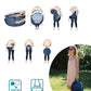 Navy baby pop-up play tent with mesh canopy shown in use