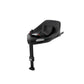 Black 360° rotating Isofix car seat base with support leg