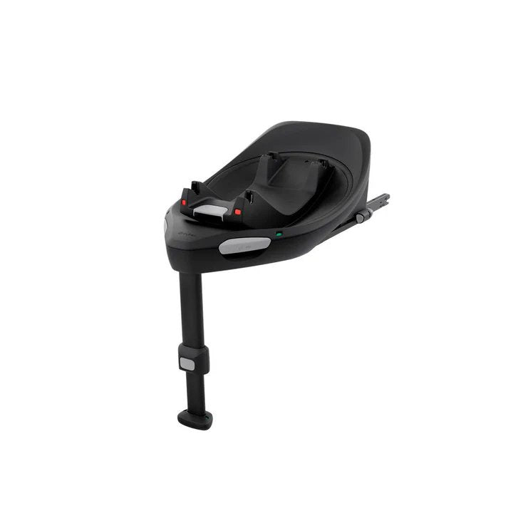 Black 360° rotating Isofix car seat base with support leg