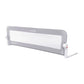 Grey fabric bed safety rail with curved frame and side clamp, 150 cm