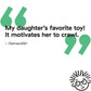 Promotional quote graphic with green text and smiley icon on white background