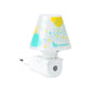White LED night light with patterned dome shade and round motion sensor