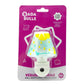 Packaged LED night light with patterned dome shade and nightlight base
