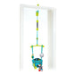 Door jumper harness with dangling animal toys and activity ball