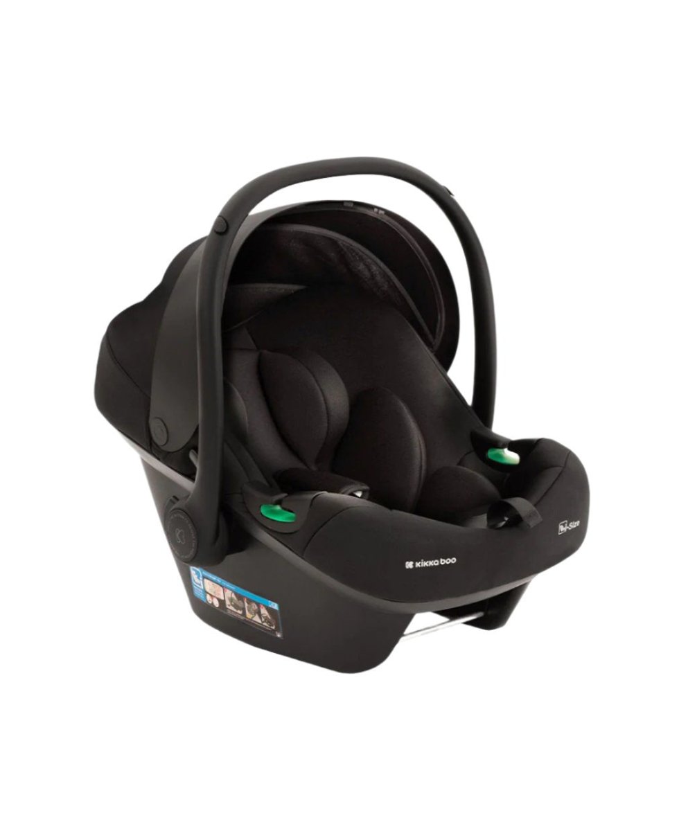 Black i-Prime 40–87 cm infant car seat with carry handle and canopy